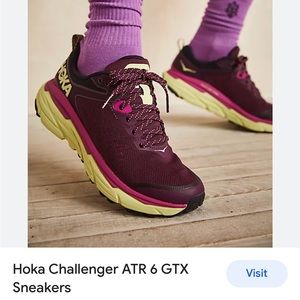 Hoka Challenger ATR 6 GTX Grape Wine Butterfly Size 8 never worn new condition!